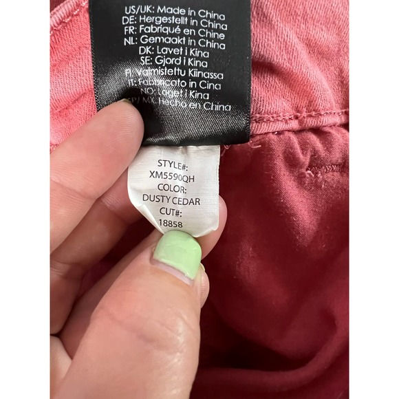 Liverpool Drawstring Crop Utility Pants High Rise Straight Leg In Dusty Cedar 16 - Picture 10 of 12